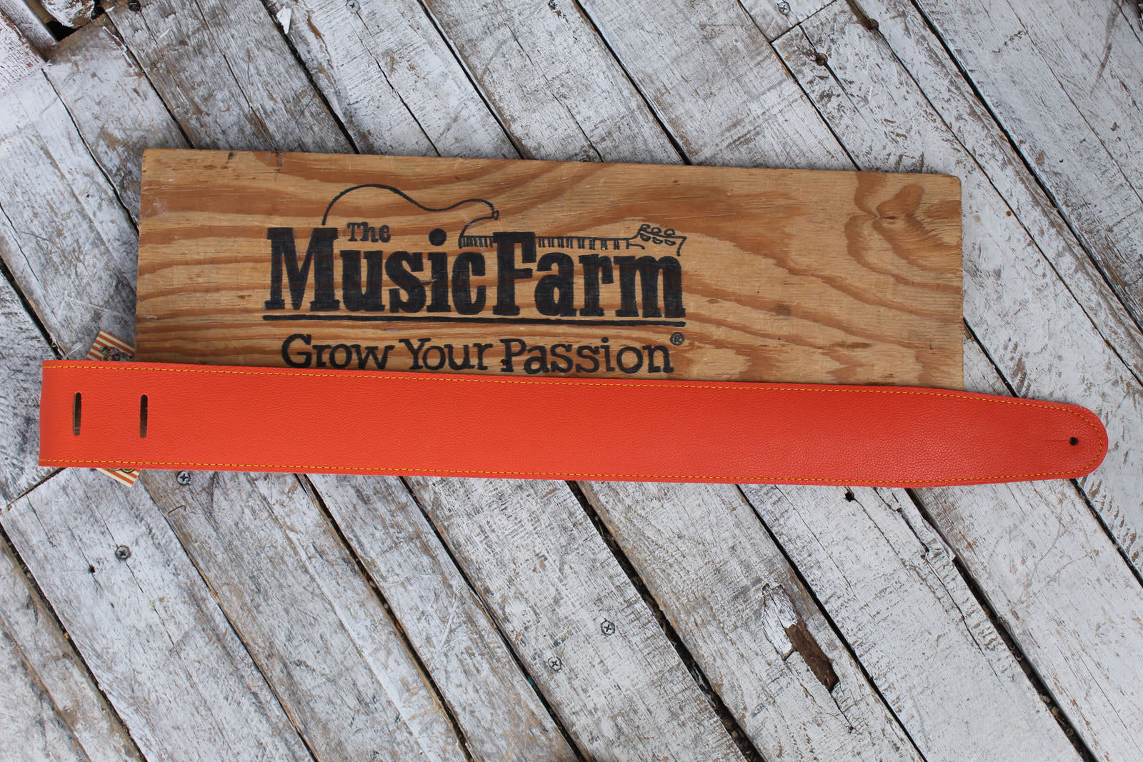 Henry Heller 2.5" Width Capri Leather Adjustable Guitar Strap Orange Secondary image
