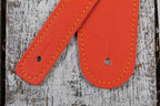 Henry Heller 2.5" Width Capri Leather Adjustable Guitar Strap Orange