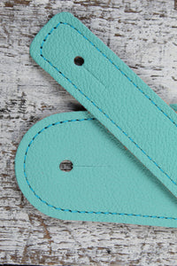 Henry Heller 2.5 Inch Width Capri Leather Adjustable Guitar Strap Seafoam