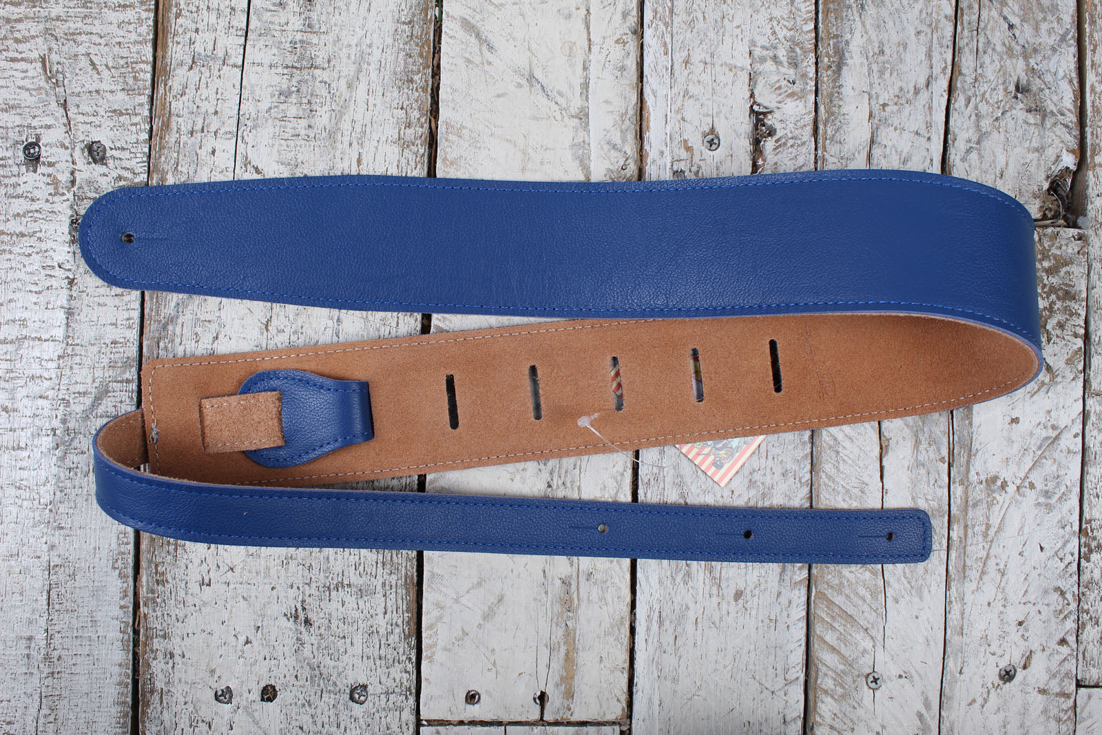 Henry Heller 2.5 Inch Width Capri Leather Adjustable Guitar Strap Blue Main image