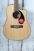 Fender CD-60SCE 12 String Dreadnought Acoustic Electric Guitar Solid Spruce Top
