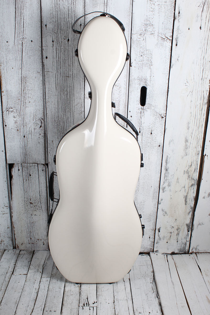 Crossrock CRF2020CEFMW Fiberglass Cello Case w Wheels Fits 4/4 Full Size Cellos