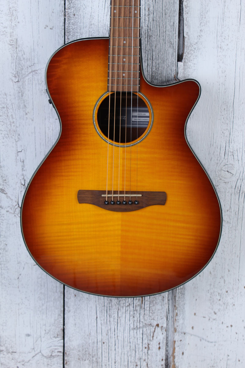 Ibanez AEG70 Acoustic Electric Guitar Flame Maple Top Vintage Violin High Gloss