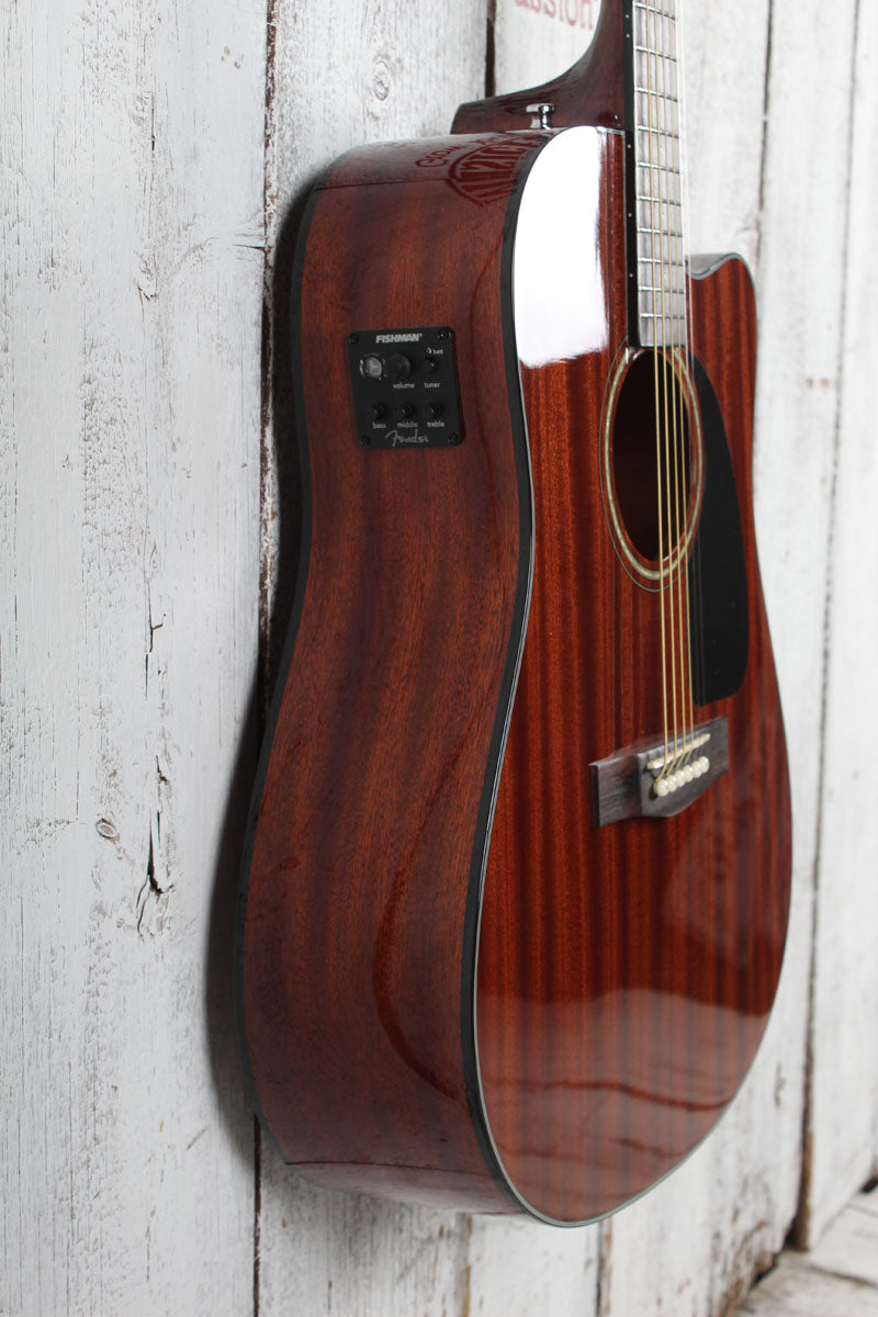 Fender 2016 CD-60CE All Mahogany Acoustic Electric Guitar with Hardshell Case