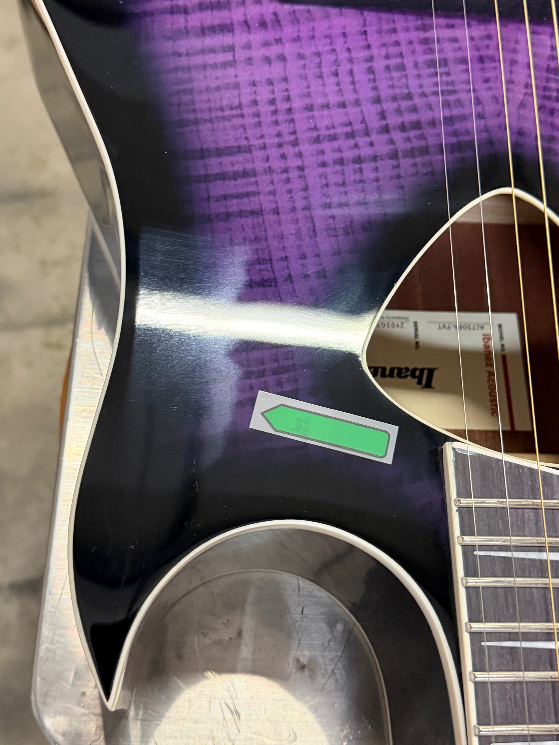 Ibanez Altstar ALT50FA Acoustic Electric Guitar Transparent Violet Sunburst