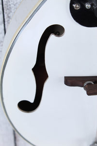 Stagg M50-E Acoustic Electric Bluegrass Mandolin A Style Mandolin White