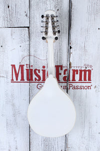 Stagg M50-E Acoustic Electric Bluegrass Mandolin A Style Mandolin White