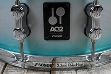 Load image into Gallery viewer, Sonor AQ2 Maple Snare Drum 6 x 14 Snare Drum Aqua Silver Burst