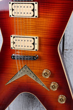 Dean USA Patents Pending ML Flame Top Electric Guitar Trans Cherry with Case