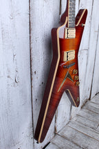 Dean USA Patents Pending ML Flame Top Electric Guitar Trans Cherry with Case