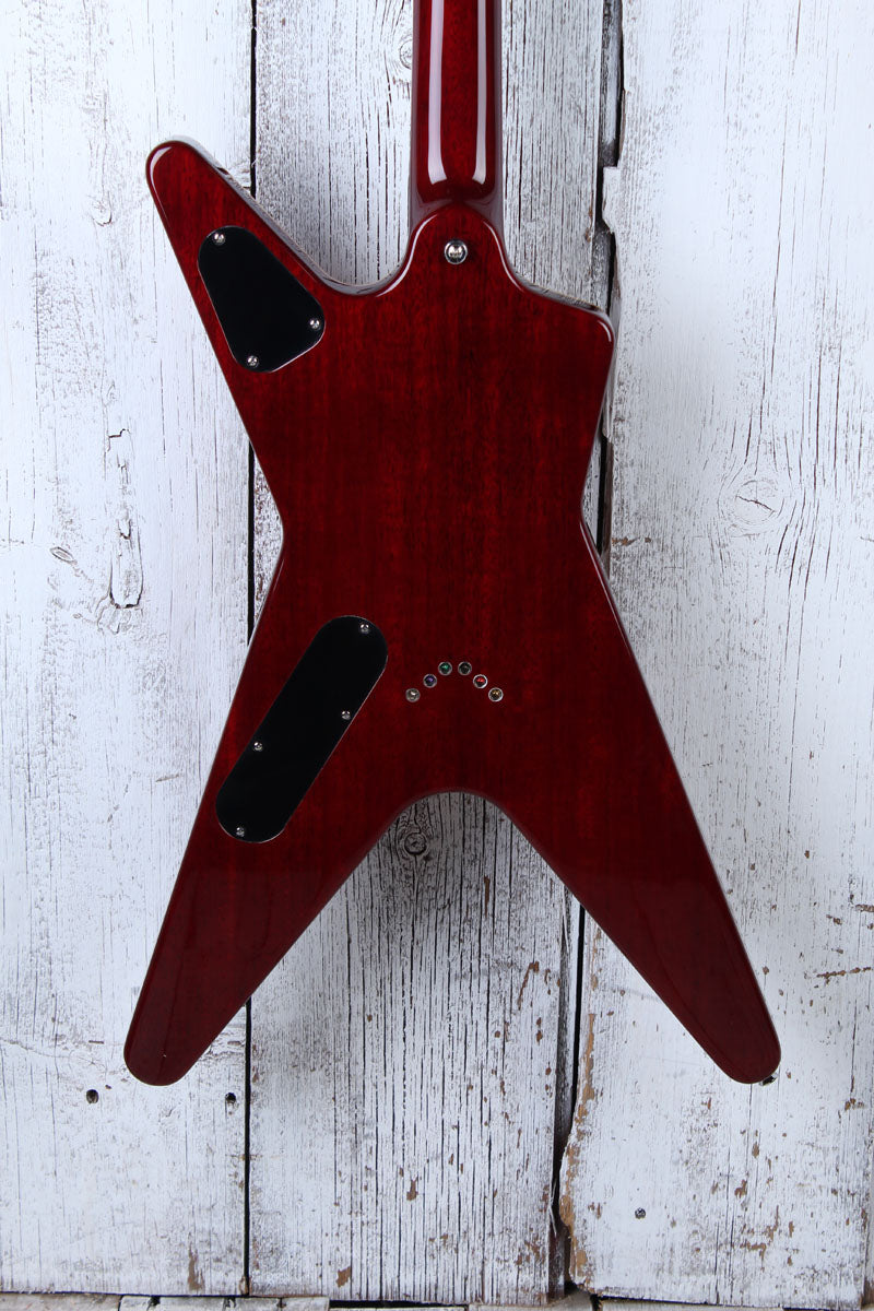 Dean USA Patents Pending ML Flame Top Electric Guitar Trans Cherry with Case