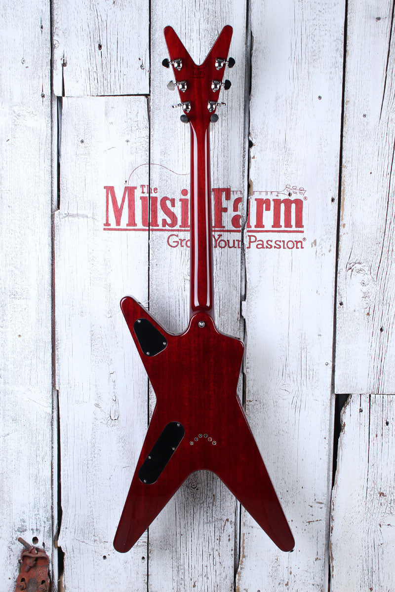 Dean USA Patents Pending ML Flame Top Electric Guitar Trans Cherry with Case