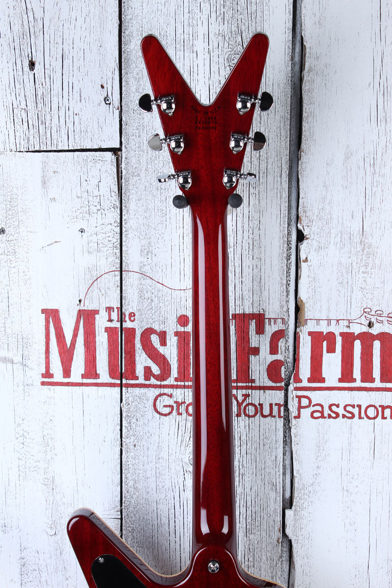 Dean USA Patents Pending ML Flame Top Electric Guitar Trans Cherry with Case