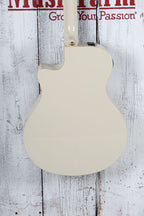 Yamaha APX600 Thinline Cutaway Acoustic Electric Guitar Vintage White Finish