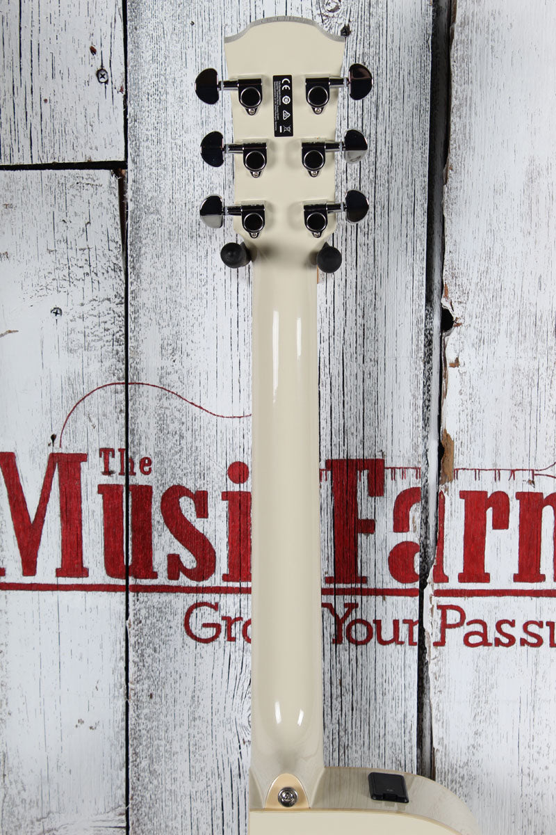 Yamaha APX600 Thinline Cutaway Acoustic Electric Guitar Vintage White Finish