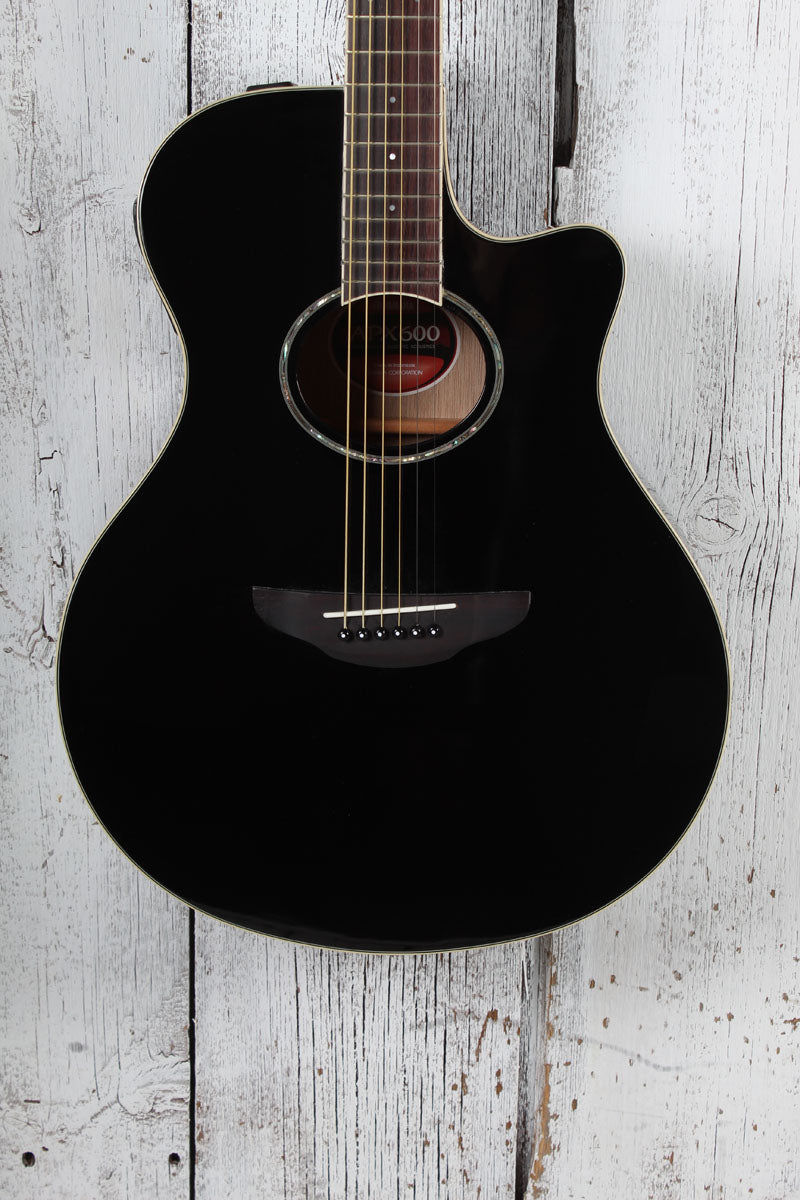 Yamaha APX Series APX600 Thinline Cutaway Acoustic Electric Guitar Black Finish