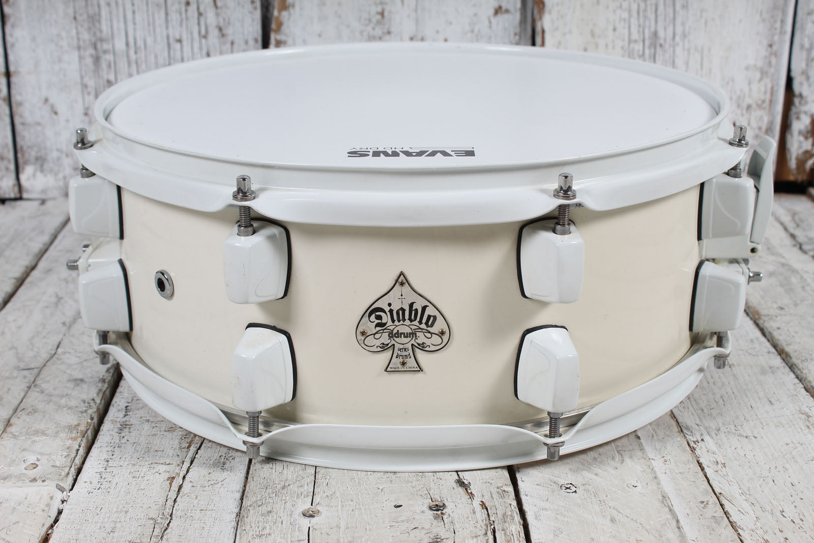 ddrum Diablo Snare Drum 14 Inch Snare Drum Antique Ivory