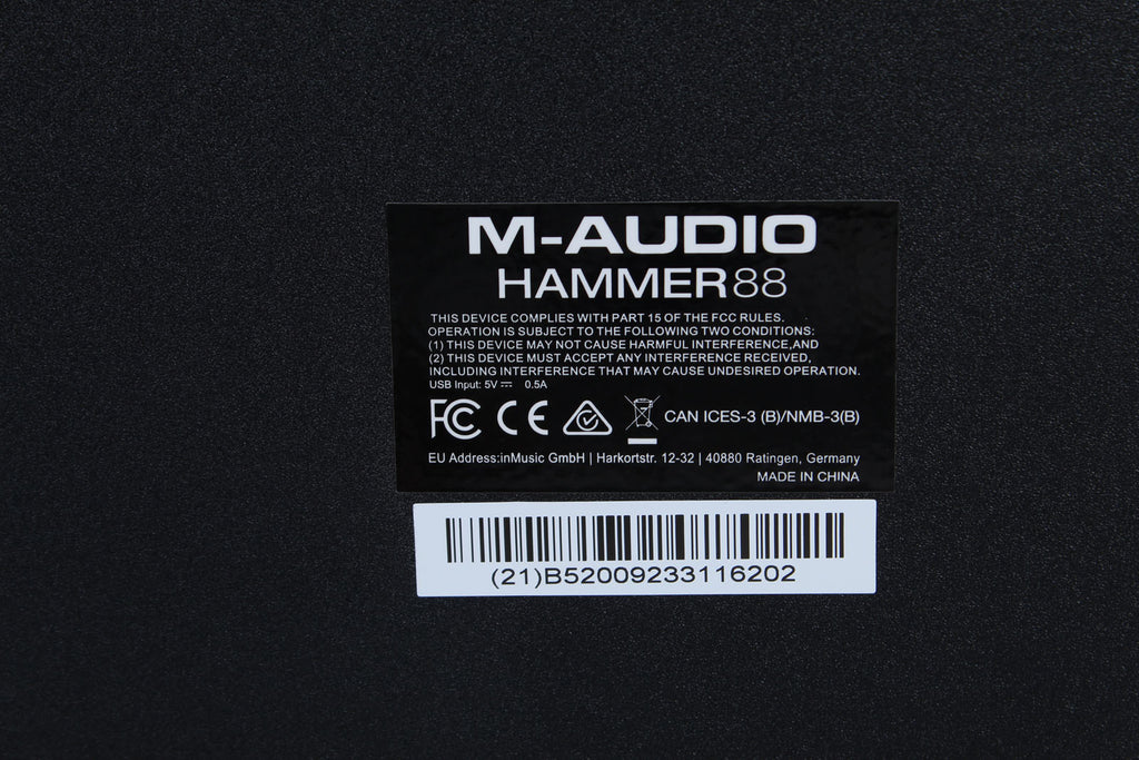 M-Audio Hammer 88 Keyboard Controller 88 Key USB / MIDI Keyboard Controller