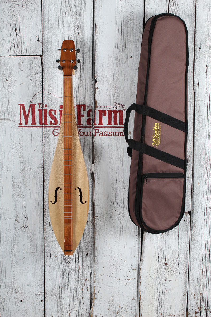 McSpadden Standard Dulcimer 4 String Flathead Teardrop Dulcimer with Gig Bag