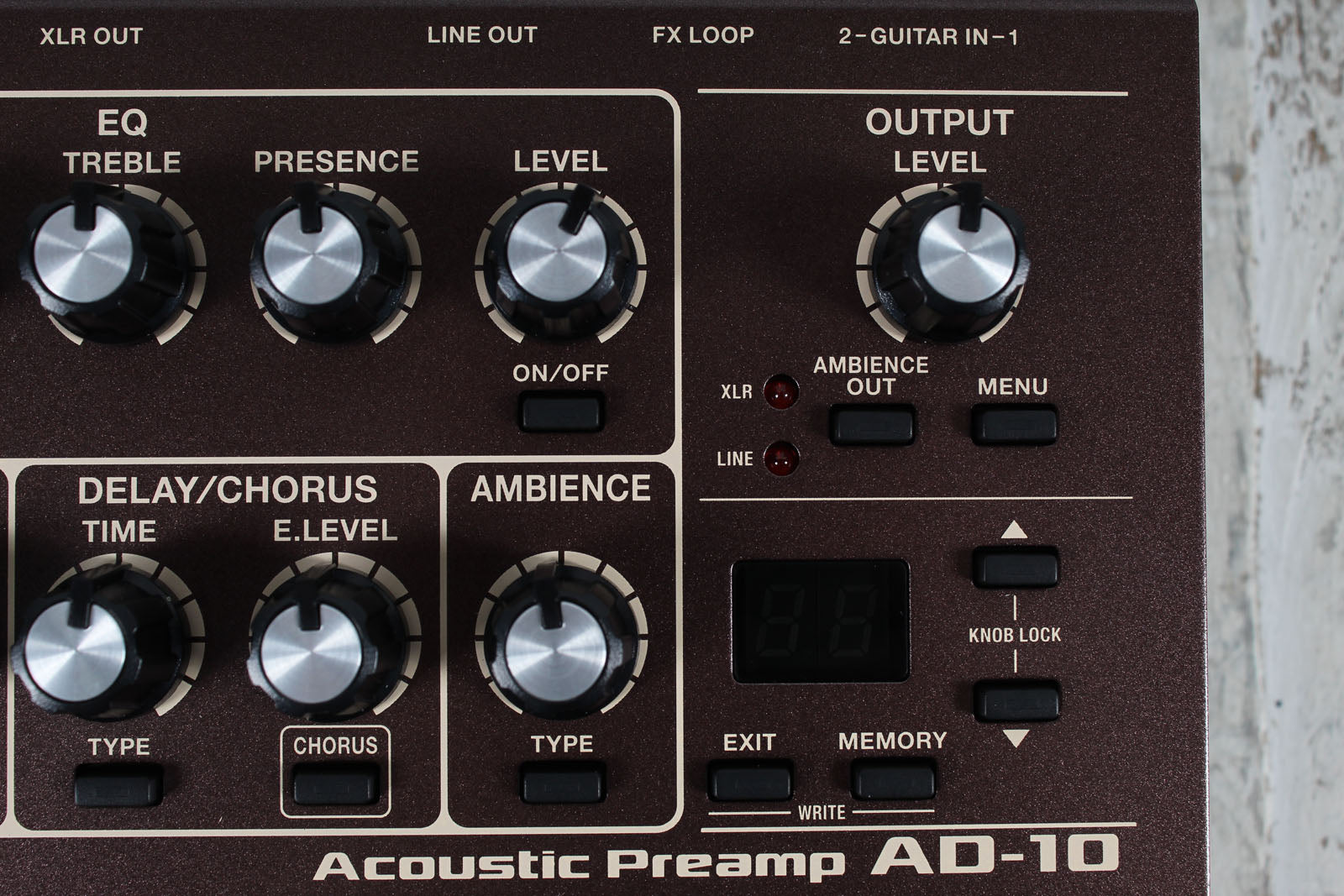 Boss AD-10 2 Acoustic Preamp 2 Channel Acoustic Guitar Preamp / DI Effects Pedal