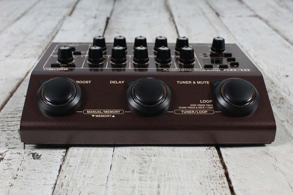 Boss AD-10 2 Acoustic Preamp 2 Channel Acoustic Guitar Preamp / DI Effects Pedal