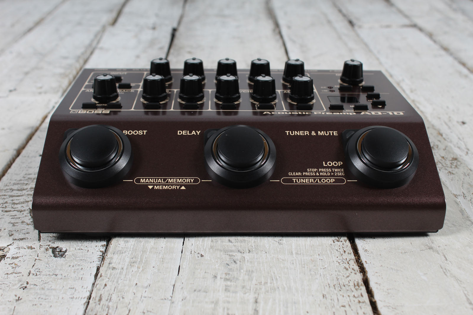 Boss AD-10 2 Acoustic Preamp 2 Channel Acoustic Guitar Preamp / DI Effects Pedal