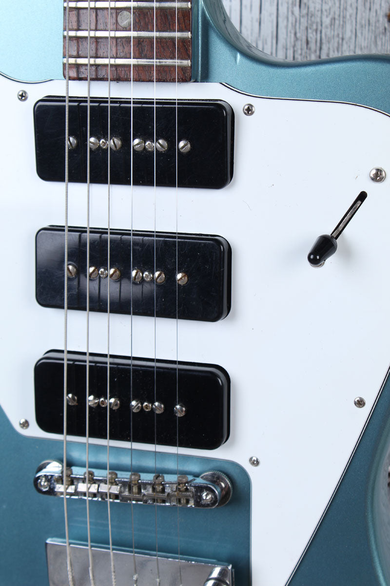 Gibson Vintage 1966 Non-Reverse Firebird III Re-Fin Re-Build Pelham Blue w Case