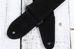 Henry Heller 2 Inch Wide Black with Gold Adjustable Peruvian Guitar Strap