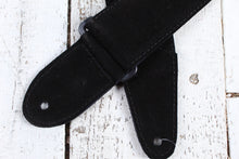 Load image into Gallery viewer, Henry Heller 2 Inch Wide Black with Gold Adjustable Peruvian Guitar Strap