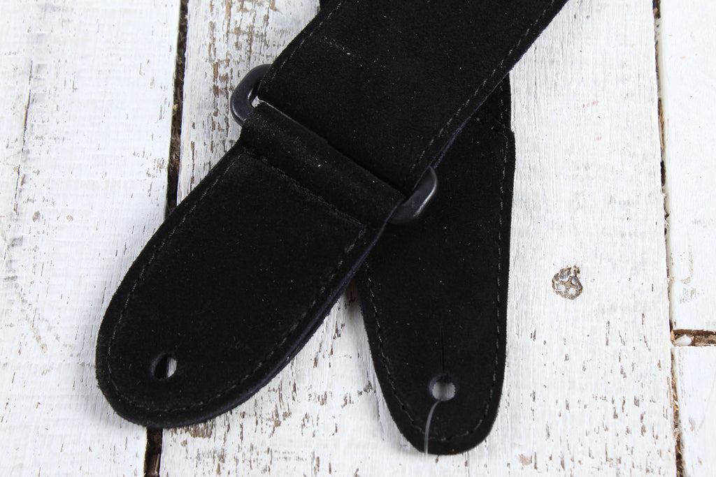 Henry Heller 2 Inch Wide Black with Purple and White Adjustable Peruvian Guitar Strap