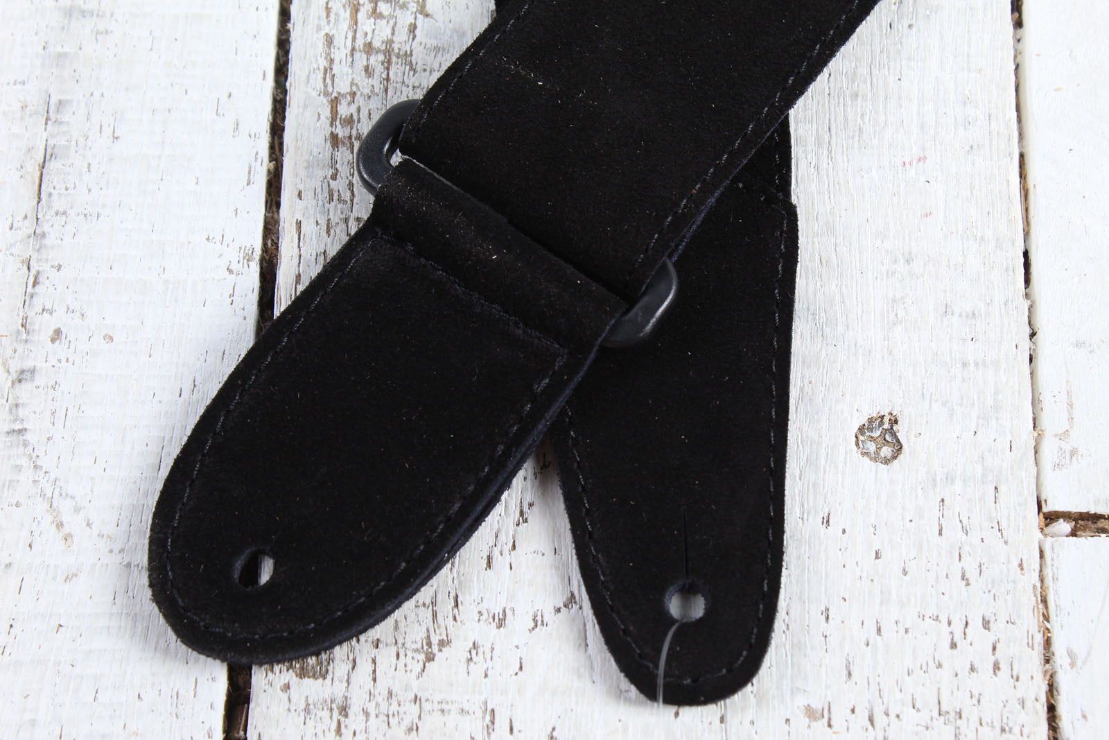 Henry Heller 2 Inch Wide Black with Purple and White Adjustable Peruvian Guitar Strap