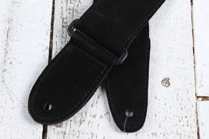 Henry Heller 2 Inch Wide Black with Purple and White Adjustable Peruvian Guitar Strap