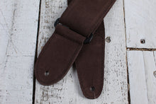 Load image into Gallery viewer, Henry Heller 2 Inch Wide Brown with Blue and Purple Adjustable Peruvian Guitar Strap