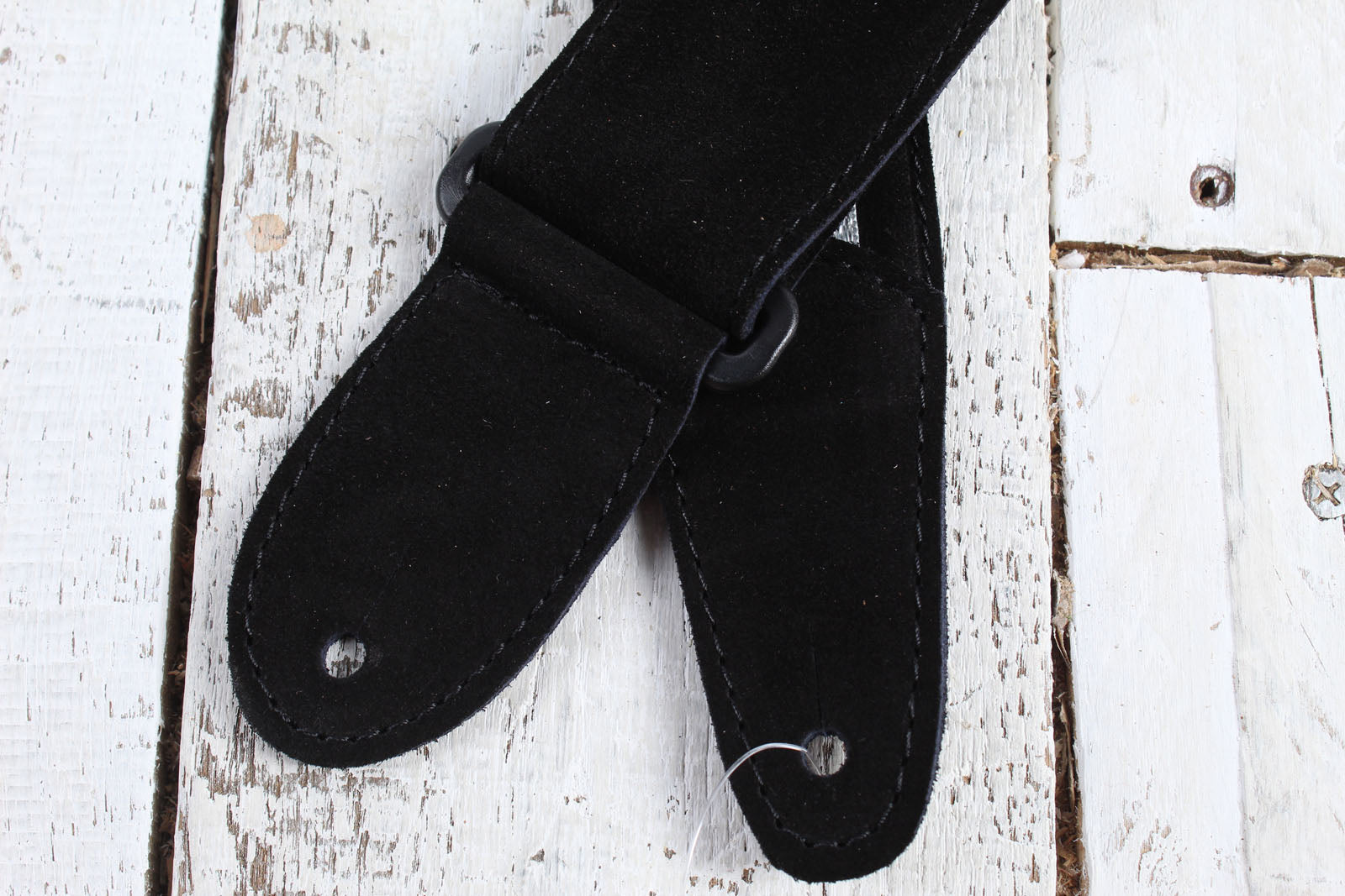 Henry Heller 2 Inch Wide Black with Silver Adjustable Peruvian Guitar Strap