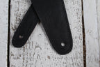Henry Heller 2.5 Inch Garment Leather Guitar Strap Playing Cards Black