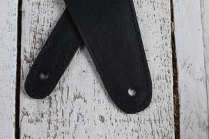 Henry Heller 2.5 Inch Garment Leather Guitar Strap Playing Cards Black