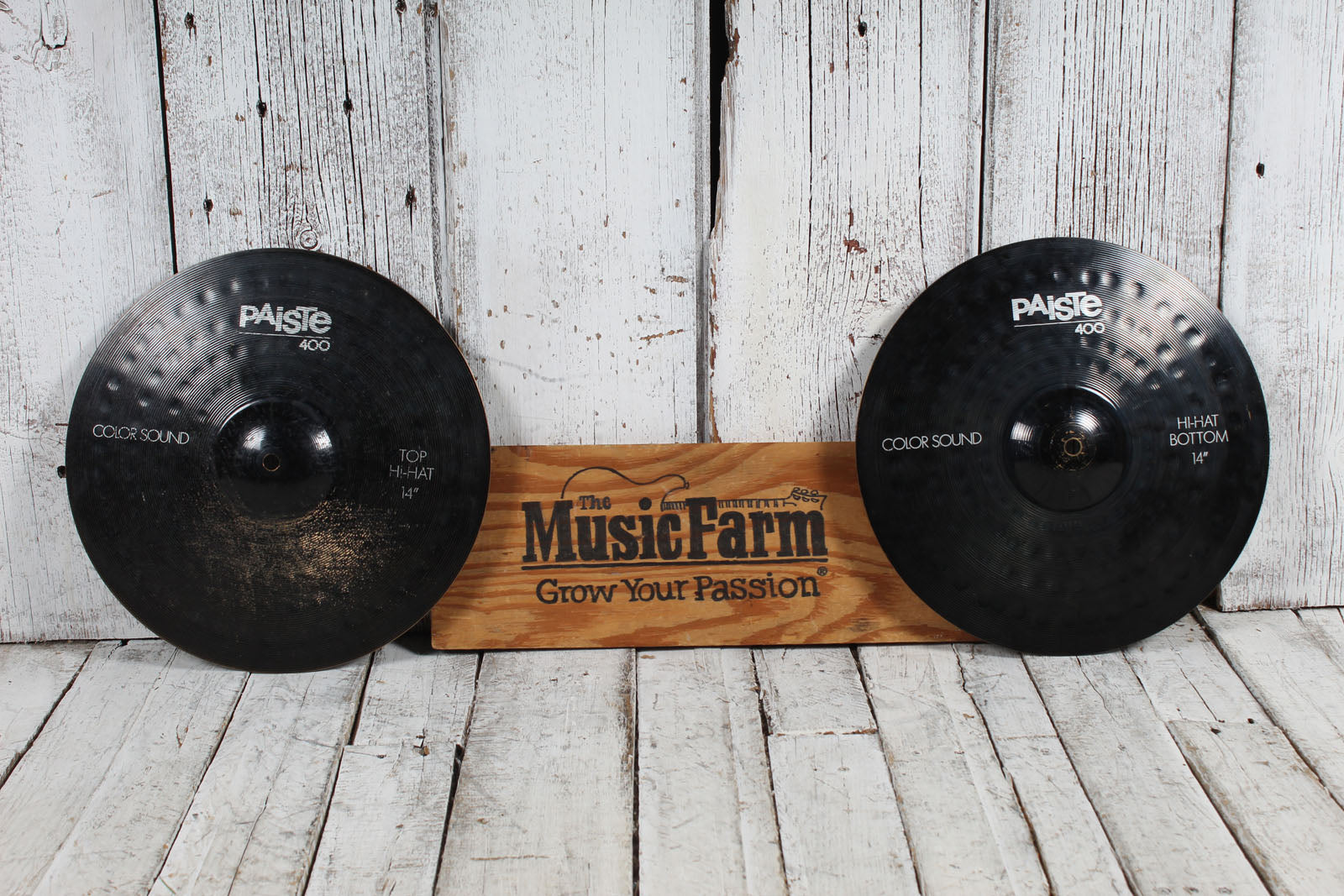 Paiste 400 Color Sound 14 Inch Hi Hat Pair 14" Hi Hat Drum Cymbal Pair