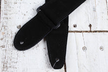 Load image into Gallery viewer, Henry Heller 2 Inch Wide Black with Blue and Purple Adjustable Peruvian Guitar Strap