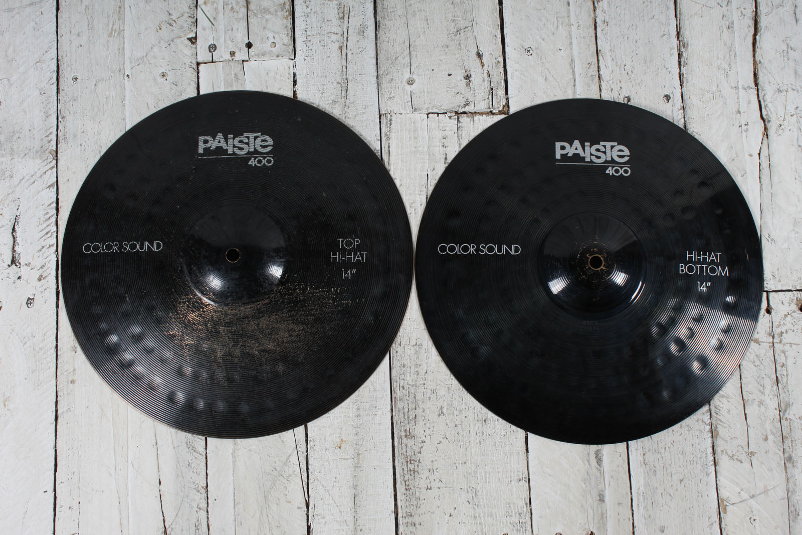 Paiste 400 Color Sound 14 Inch Hi Hat Pair 14" Hi Hat Drum Cymbal Pair
