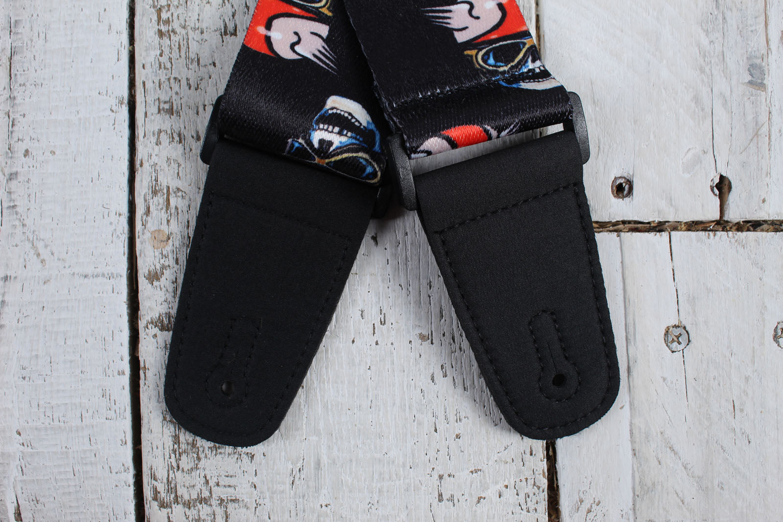 Henry Heller 2 Inch Live and Let Die Crazy Skull Guitar Strap