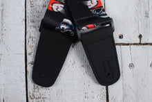 Load image into Gallery viewer, Henry Heller 2 Inch Live and Let Die Crazy Skull Guitar Strap