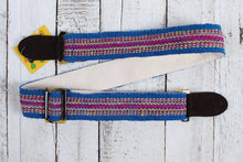 Load image into Gallery viewer, Henry Heller 2 Inch Picador Series Handwoven Organic Fabric Strap Blue Multi Stripe