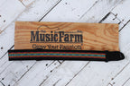 Henry Heller 2 Inch Wide Black with Red Yellow Blue Adjustable Peruvian Guitar Strap