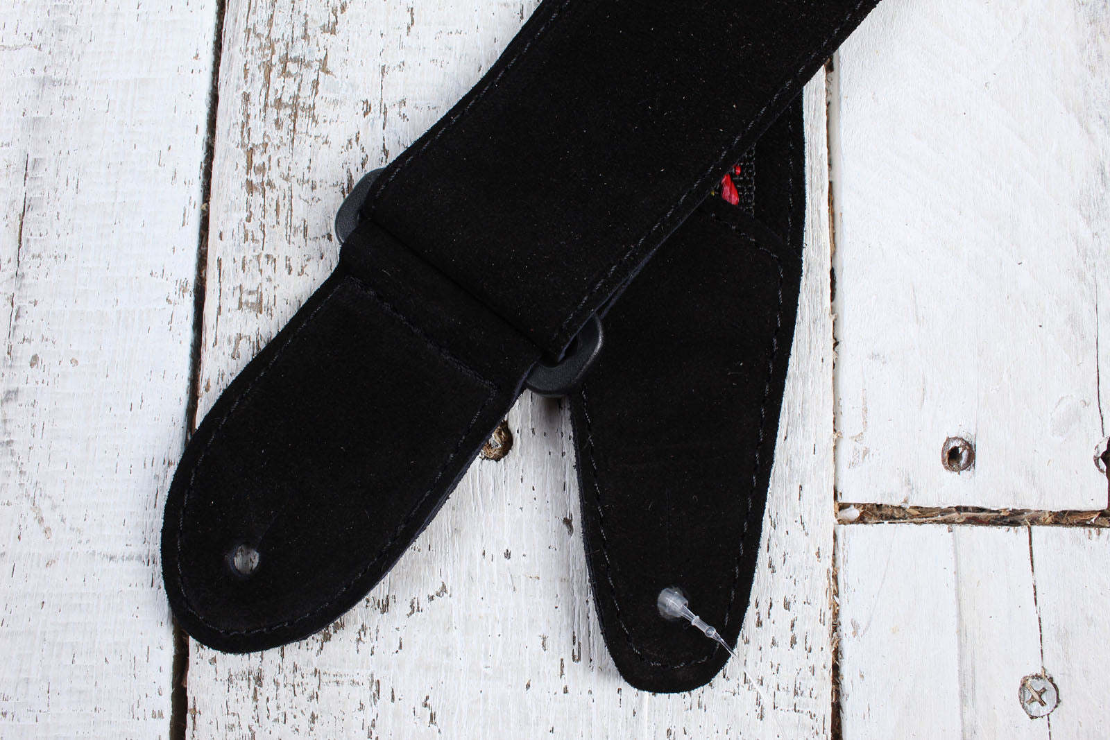 Henry Heller 2 Inch Wide Black with Red Yellow Blue Adjustable Peruvian Guitar Strap