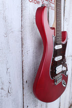 Cort G110 Double Cutaway Solid Body Electric Guitar Open Pore Black Cherry
