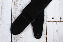 Load image into Gallery viewer, Henry Heller 2 Inch Wide Black with Blue and Orange Adjustable Peruvian Guitar Strap