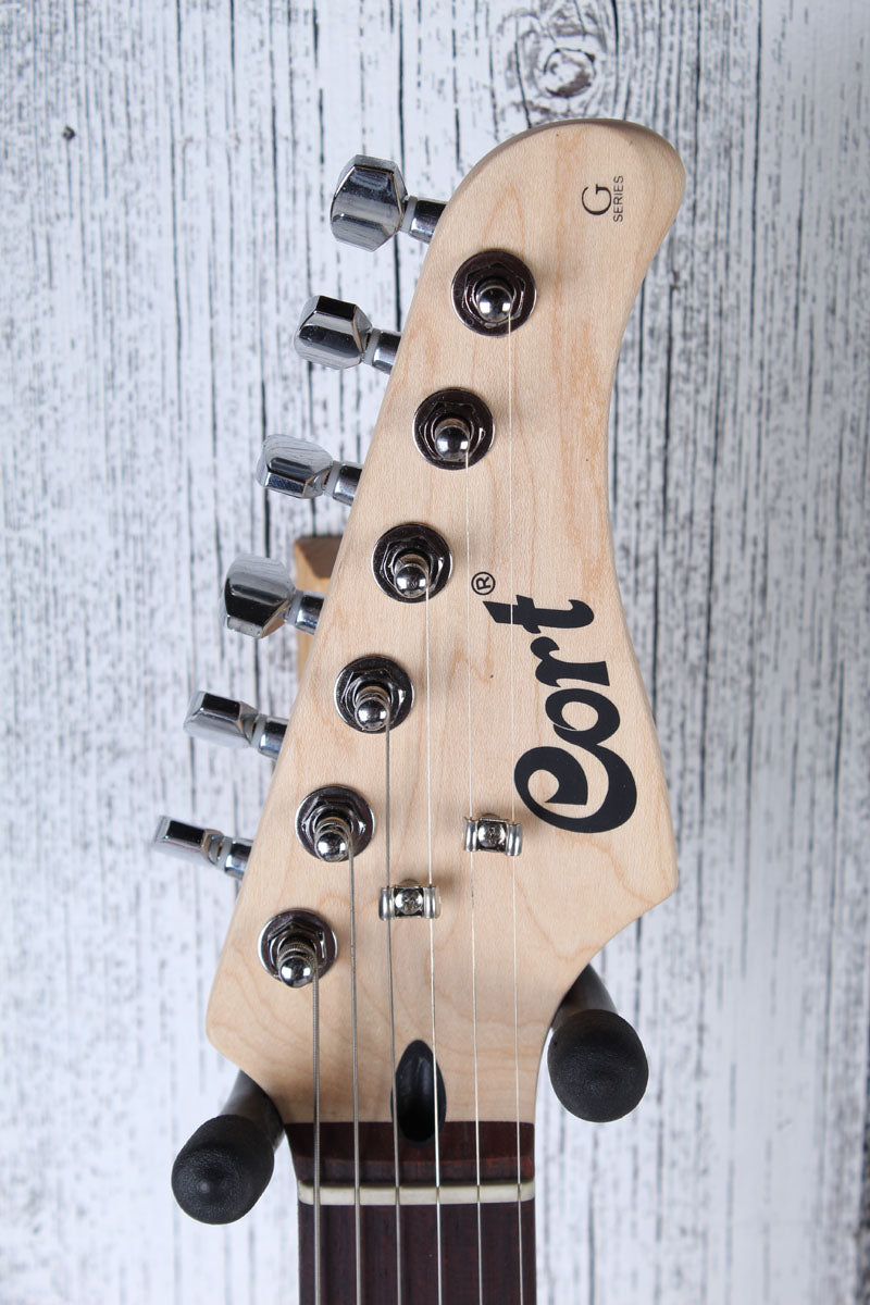 Cort G110 Double Cutaway Solid Body Electric Guitar Open Pore Black Cherry