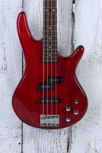Load image into Gallery viewer, Ibanez 2013 GSR200 Solid Body 4 String Electric Bass Guitar Transparent Red