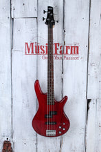 Load image into Gallery viewer, Ibanez 2013 GSR200 Solid Body 4 String Electric Bass Guitar Transparent Red