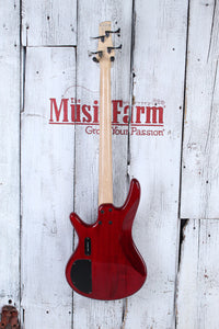 Ibanez 2013 GSR200 Solid Body 4 String Electric Bass Guitar Transparent Red